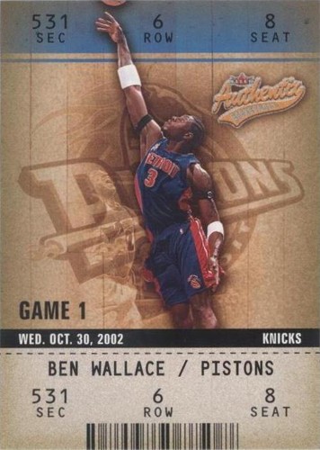 2002-03 Fleer Authentix - Ben Wallace #6