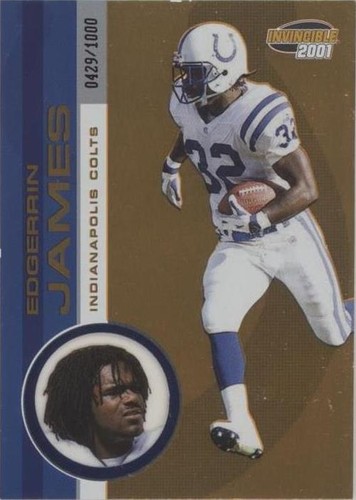 2001 Pacific Invincible Edgerrin James #97