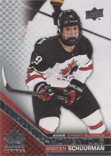 2022 Upper Deck Team Canada Juniors - Brayden Schuurman #PM-44
