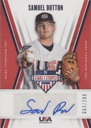 2019 Panini USA Baseball Stars & Stripes - Samuel Dutton #15U-SD
