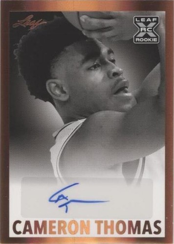 2021-22 Leaf Memories - Cameron Thomas #BW-CT1