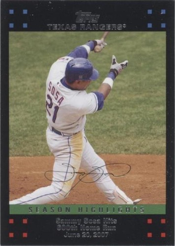 2007 Topps Updates & Highlights - Sammy Sosa #UH205
