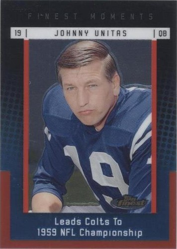 2006 Topps Finest Johnny Unitas #JU4