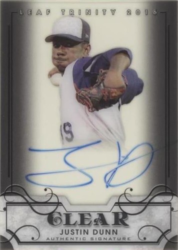 2016 Leaf Trinity - Justin Dunn #CA-JD1