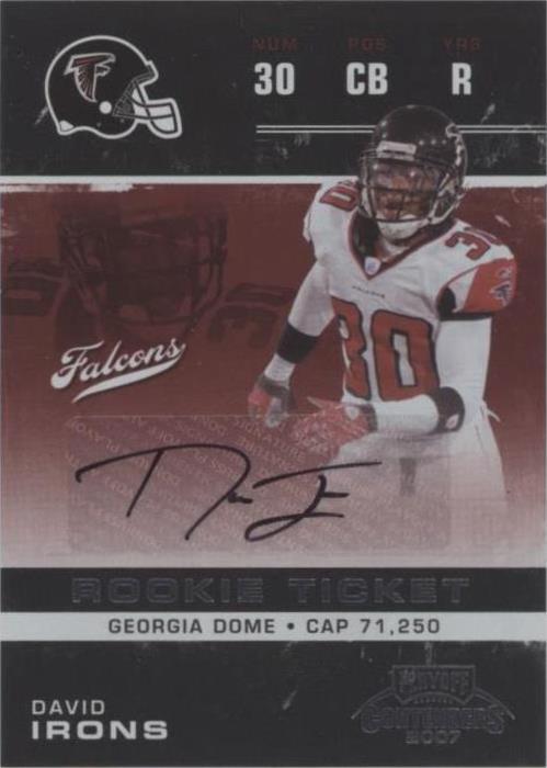 2007 Playoff Contenders David Irons #137