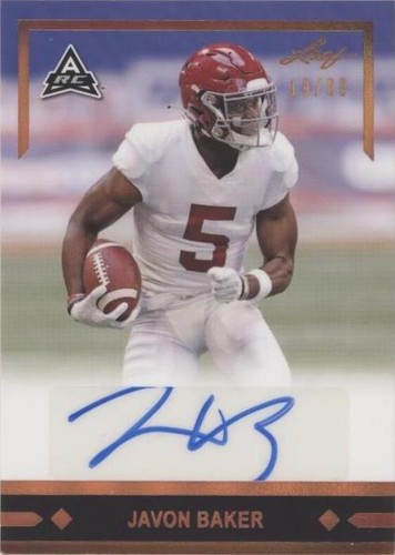 2021 Leaf Memories Javon Baker #GLR-JB2