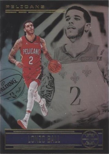 Lonzo Ball 2017-18 Panini Prizm PURPLE FAST BREAK /75 PSA 9