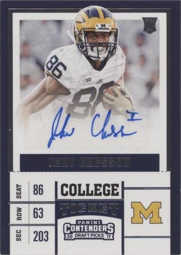 2017 Panini Contenders Draft Picks Jehu Chesson #139