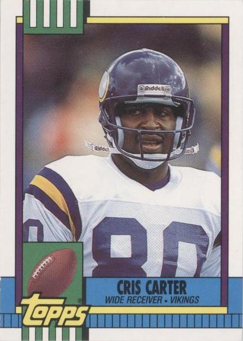 Cris Carter 1990 Topps negociado #19T