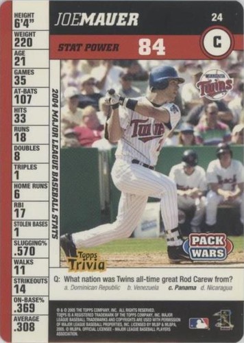 2005 Topps Pack Wars - Joe Mauer #24
