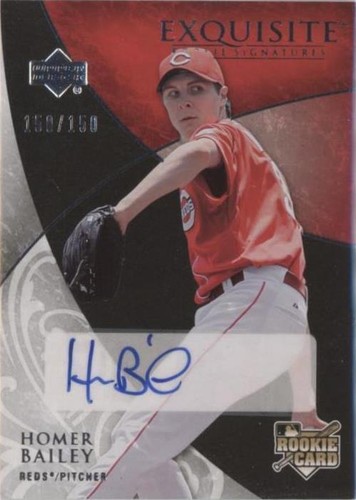 2007 Upper Deck Exquisite Rookie Signatures - Homer Bailey #180