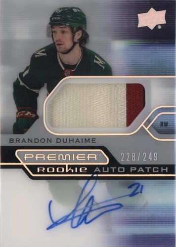 2021-22 Upper Deck Premier - Brandon Duhaime #AR-BD