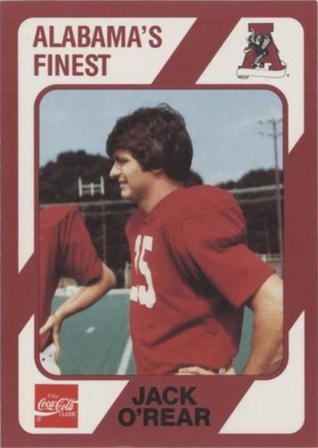 1989 Collegiate Collection Alabama Crimson Tide Jack O'rear #384