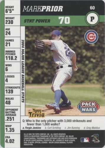 2005 Topps Pack Wars - Mark Prior #60