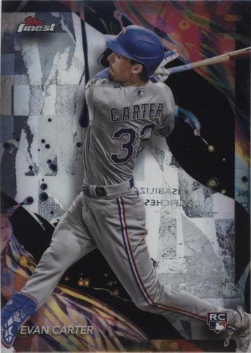 2024 Topps Finest Evan Carter Blue Checkerboard /75 RC