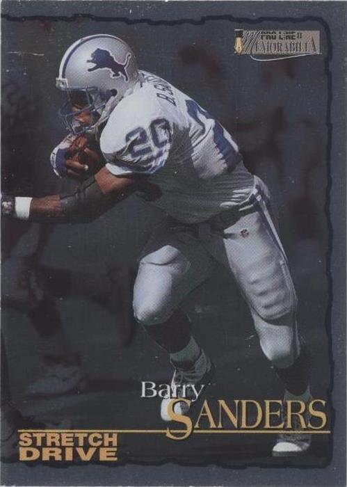 1996 Pro Line II Memorabilia Barry Sanders #DS10