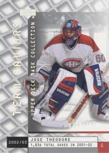 2002-03 Upper Deck Mask Collection - Jose Theodore #97