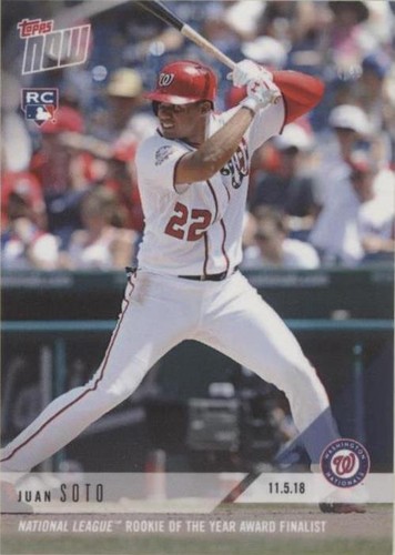 JUAN SOTO 2018 TOPPS NOW #567 RC ROOKIE #/1107* *NEW YORK