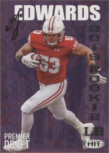 2019 Sage Hit Premier Draft T.J. Edwards #11