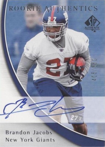 2005 SP Authentic Brandon Jacobs #205