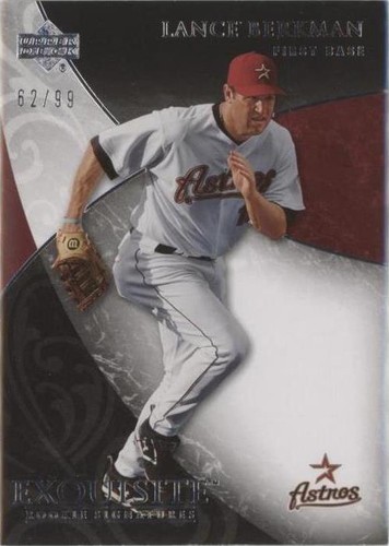 2007 Upper Deck Exquisite Rookie Signatures - Lance Berkman #29