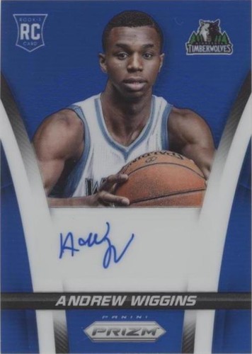 スポーツ選手 Panini Noir Andrew Wiggins RC patch auto 2014 Panini Noir Andrew Wiggins Rookie Patch Auto /99 4 clr