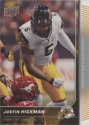2015 Upper Deck CFL Justin Hickman #120
