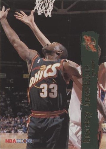 HERSEY HAWKINS NBA SuperSonics Auto Autographed Signed 3x5 Index