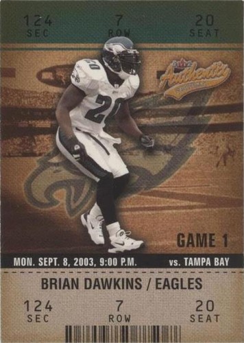 2003 Fleer Authentix Brian Dawkins #97