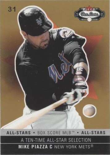 2003 Fleer Box Score - Mike Piazza #166