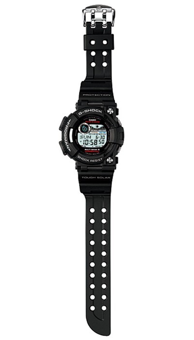 Pre-owned Casio G-shock Frogman Gwf-1000-1jf Black Red Multiband 6 Men's Watch In Box
