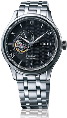 Pre-owned Seiko Presage Basic Sary093 Black Mechanical Automatic Men's Watch In Box