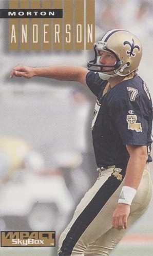 MORTEN ANDERSEN 2022 PANINI BLACK ICONIC IMPACT INK SILVER