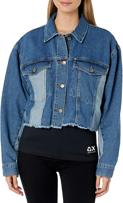 A|X Armani Exchange Women's Cropped Recycled Non-Stretch
