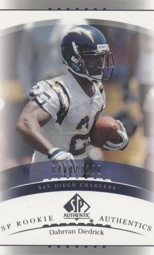 2003 SP Authentic Dahrran Diedrick #171