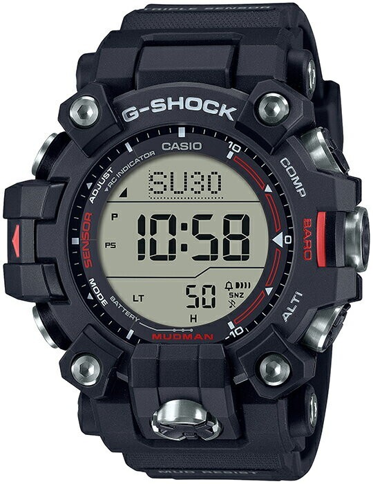 Pre-owned Casio G-shock Gw-9500-1jf Master Of Mudman Triple Sensor Men Watch 52mm Black