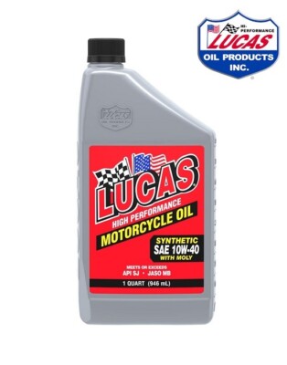 Lucas Oil 10777 High Performance Synthetic SAE 10W-40 MC Oil w/ Moly - 1 Qt