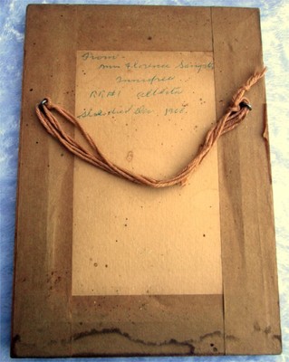 Circa '60's Actual Feathered Bird in Carved Wooden Frame