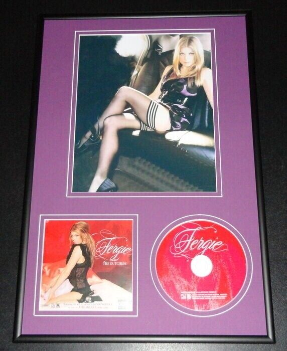 Fergie SEXY Stockings Framed 12x18 CD & Photo Display Black Eyed Peas