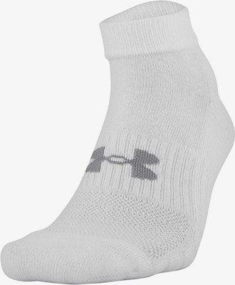 Under Armour Adult Performance Tech 4-Pack Low Cut Cotton Socks, White, Sz XL