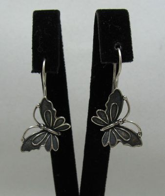 Stylish Sterling Silver Earrings Solid 925 New Butterfly Handmade Empress