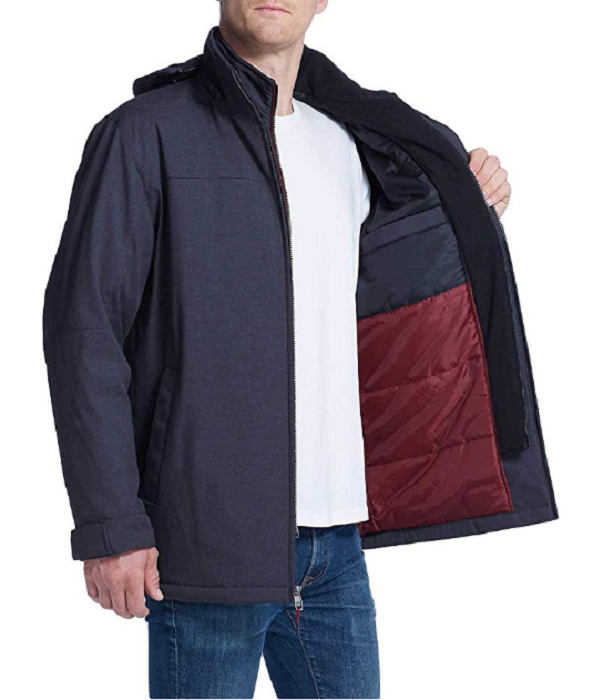 Weatherproof Men's Ultra Tech Men's Jacket Fleece Bib Removable Hood