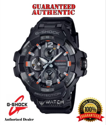 Pre-owned G-shock Casio  Grb300ec-1a Gravitymaster Bluetooth Solar Black Orange Watch