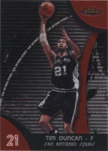 2007-08 Topps Finest - Tim Duncan #21