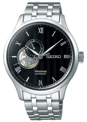 Pre-owned Seiko Presage Basic Sary093 Black Mechanical Automatic Men's Watch In Box