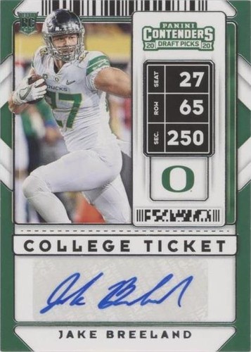 2020 Panini Contenders Draft Picks Jake Breeland #142