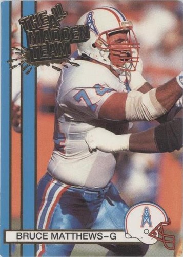1990 Action Packed The All-Madden Team Bruce Matthews #17