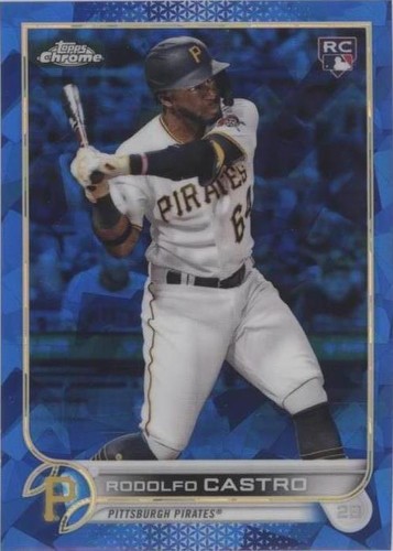 2022 Topps Chrome Rodolfo Castro Blue Refractor Rookie Auto