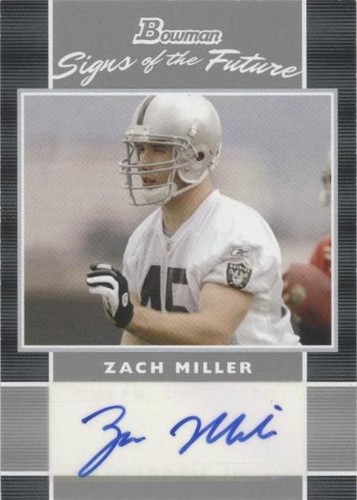 2007 Bowman Zach Miller #SF-ZM