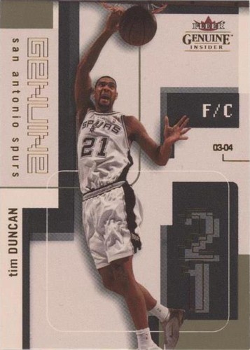 2003-04 Fleer Genuine Insider - Tim Duncan #25